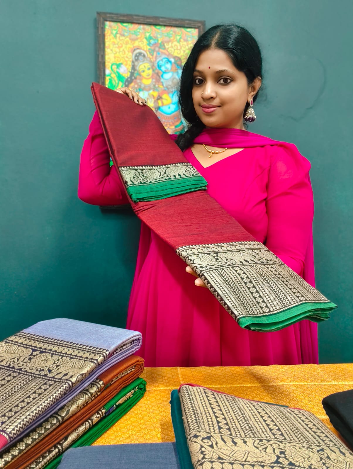 Narayanpet Mercerised cotton saree