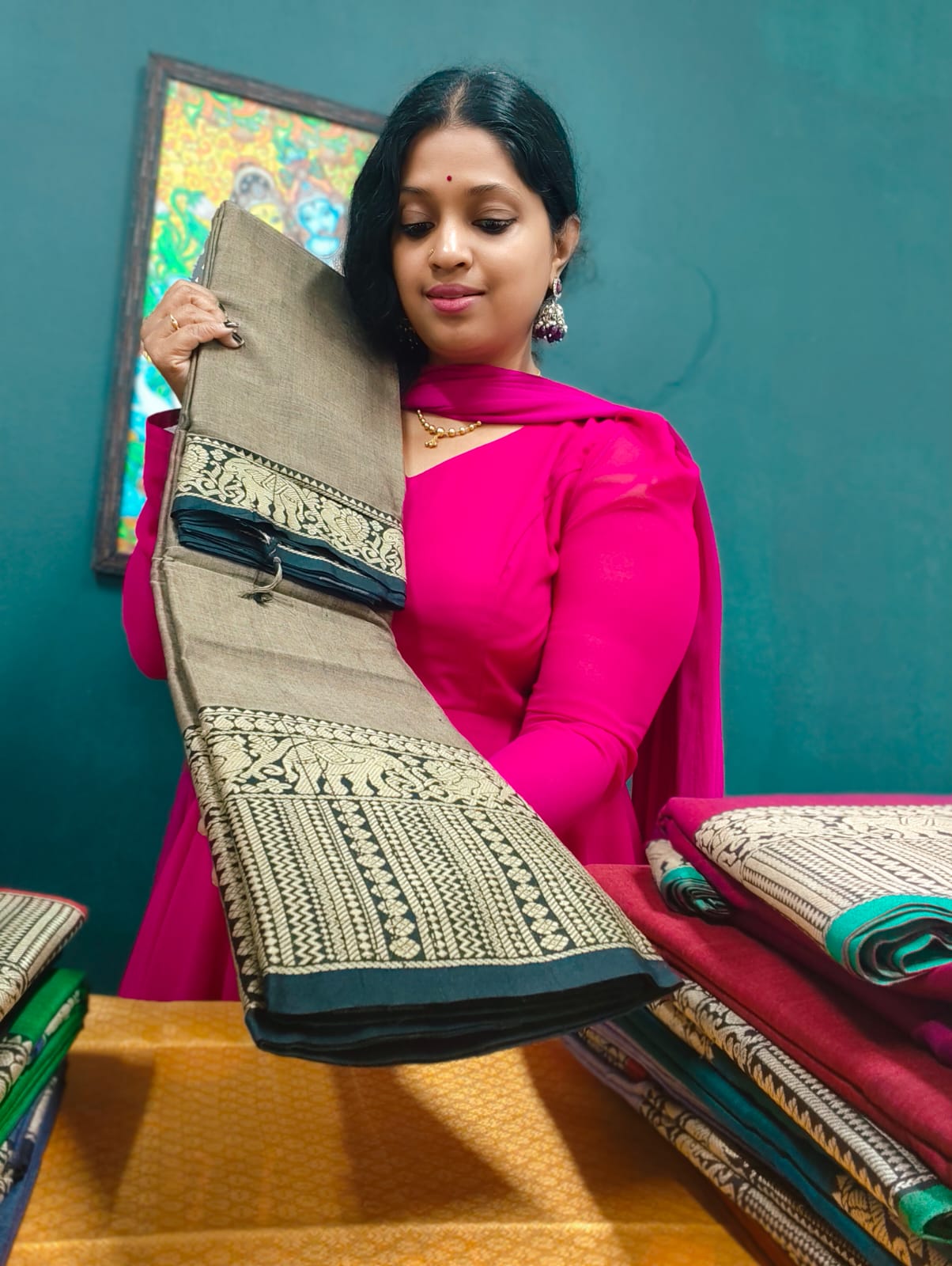 Narayanpet Mercerised cotton saree